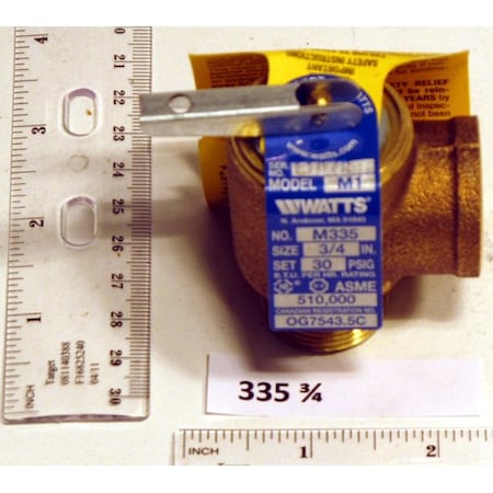 Watts 335 3/4" F X 3/4" F 30 Psi 335